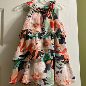 Janie and Jack tropical floral patterned dress.